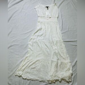 Aqua Swim White Dress Boho Wedding Dress Size M